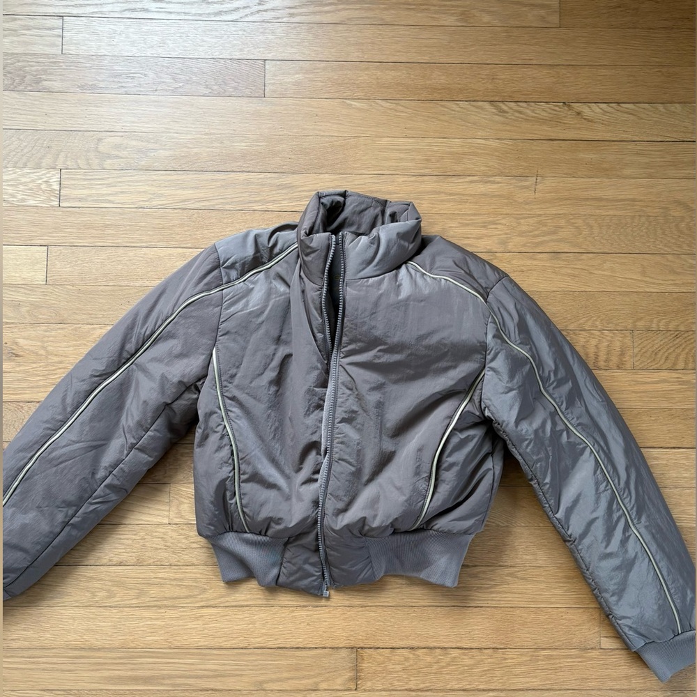 Aritzia Taupe Jacket with Piping